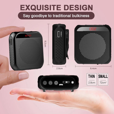 Megaphone Voice Amplifier Portable Personal Voice Speaker s With Microphone Display Loudspeaker For Teachers Speech Tour Guide