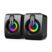 Computer Speakers PC Sound Box HIFI Stereo Microphone USB Wired Caixa De Som with LED Light For Desktop Computer