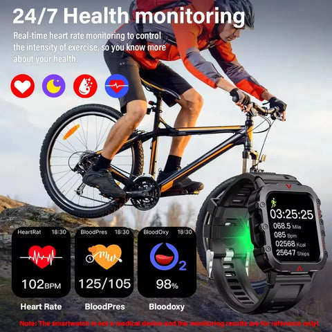 New SmartWatch Men Militray