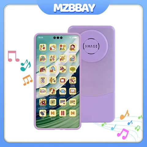 Montessori Baby Cell Phone Toys Children Simulation Phone Musical Early Educational Toy Infant Mobile Phone Model Vocal Toy Gift