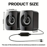 Computer Speakers PC Sound Box HIFI Stereo Microphone USB Wired Caixa De Som with LED Light For Desktop Computer