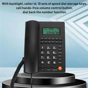 Corded Landline Phone Big Button Landline Phones with Caller Identification Fixed Telephone for Office Hotel Receptioni