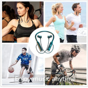 Wireless Bluetooth Earphones Neckband Headphones Gaming Stereo Sports Headset Halter Waterproof Magnetic Earbud with LED Display