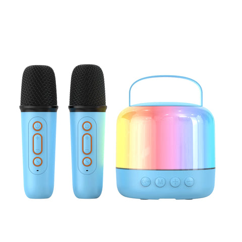 speakers microphone 5.3 bluetooth wireless Speakers with Mic Adjustable LED Lights Karaoke Machine  Wireless Karaoke Speaker