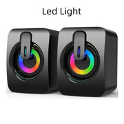 Computer Speakers Definition Sound Quality 3D Surround USB Wired with LED Light for Speakers Computer