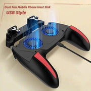 H10 Gaming Accessories Handheld Grip Game Controller Joystick Gamepad for Pubg Trigger Dual Cooling Fan Game Cooler For Phone
