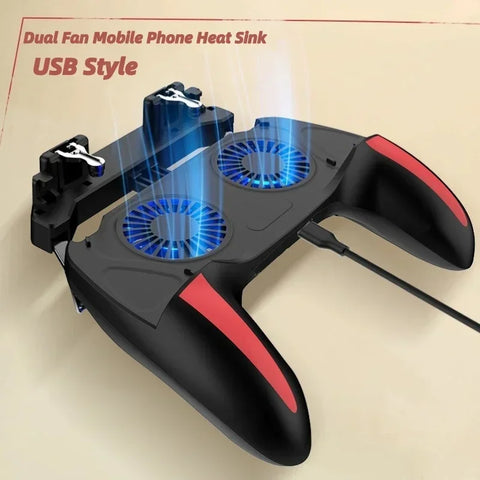 H10 Gaming Accessories Handheld Grip Game Controller Joystick Gamepad for Pubg Trigger Dual Cooling Fan Game Cooler For Phone