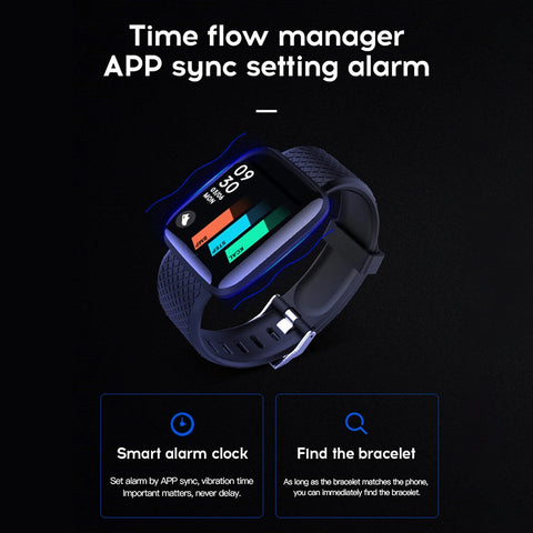 116plus Smart Watch For Men Women Gift 1.3 inch Screen Sports Fitness Watches Wristwatch Bluetooth 5.0 Calls Digital Smartwatch