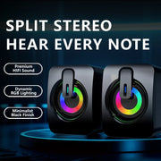 Computer Speakers Definition Sound Quality 3D Surround USB Wired with LED Light for Speakers Computer