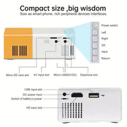 2025 Smart Projector 1000 Lumens, WiFi 6 Bluetooth 5.3, Android 12 with Auto Focus, 4K HD for Home Theater &  Outdoor Camping