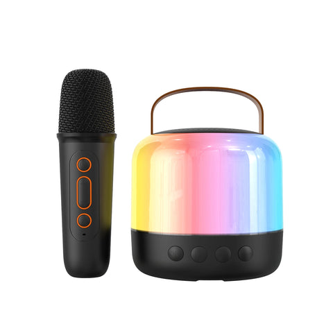 speakers microphone 5.3 bluetooth wireless Speakers with Mic Adjustable LED Lights Karaoke Machine  Wireless Karaoke Speaker