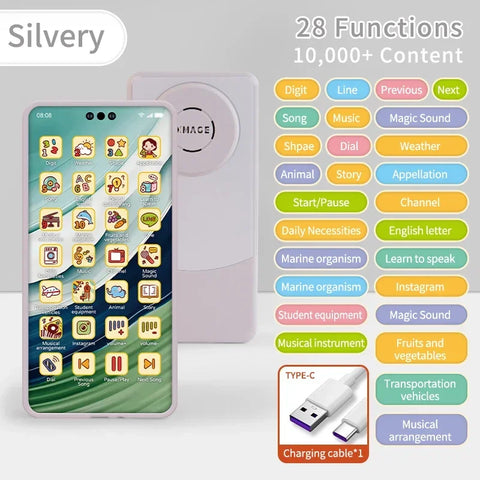Montessori Baby Cell Phone Toys Children Simulation Phone Musical Early Educational Toy Infant Mobile Phone Model Vocal Toy Gift