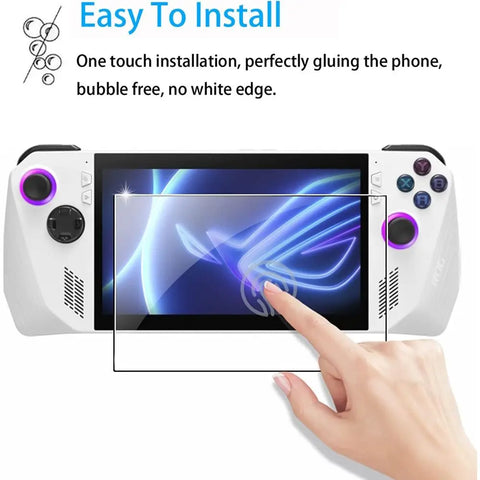 3pcs Game Accessories Screen Protector Handheld Console 7 inch Protective Film HD Curved Edge Tempered Glass for Asus ROG Ally