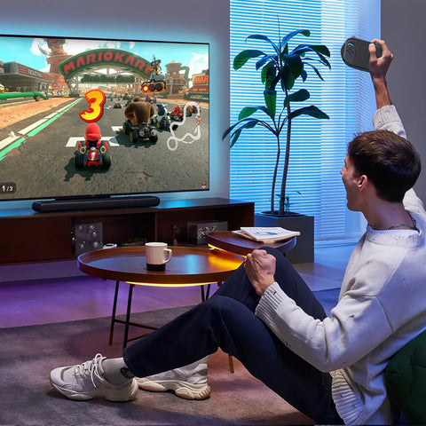 Switch 2 accessories 3-piece set, three-in-one grip set, 2 small controllers +1 steering wheel, enhancing the gaming experience