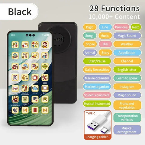 Montessori Baby Cell Phone Toys Children Simulation Phone Musical Early Educational Toy Infant Mobile Phone Model Vocal Toy Gift