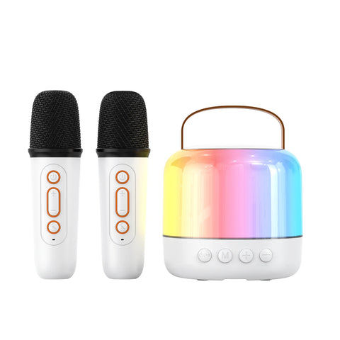 speakers microphone 5.3 bluetooth wireless Speakers with Mic Adjustable LED Lights Karaoke Machine  Wireless Karaoke Speaker
