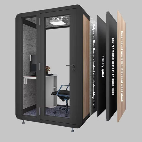 Removable Office Phone Soundproof Portable Voice Phone Pod Recording Soundproof Cabin