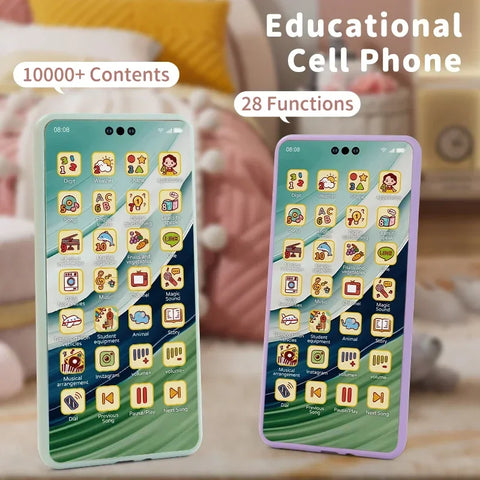 Montessori Baby Cell Phone Toys Children Simulation Phone Musical Early Educational Toy Infant Mobile Phone Model Vocal Toy Gift