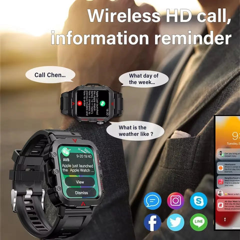 New SmartWatch Men Militray